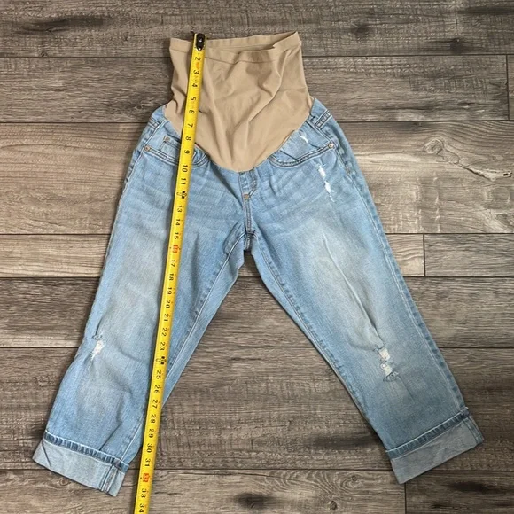 Maternity Indigo Blue Crop Jeans Size XS - Picture 3 of 4